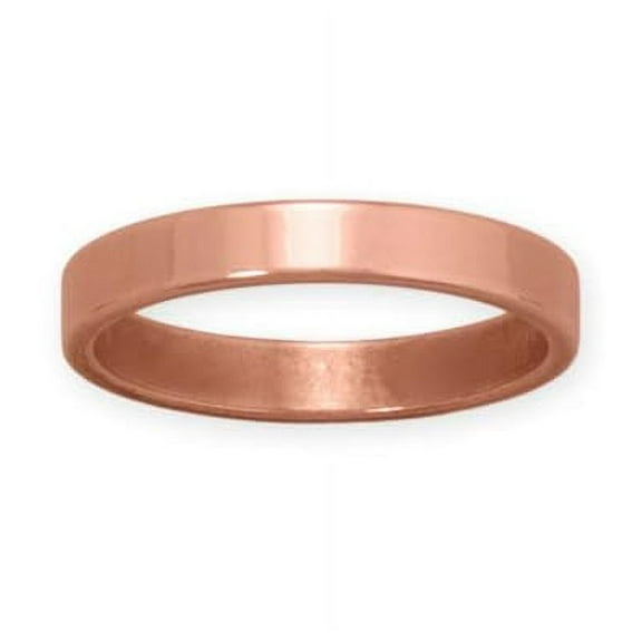 Flat Edge Copper Band Ring 3.2mm Width - Made in The USA (4)
