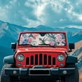 thumbnail image 3 of HUIACONG Sea Turtle Sunshade Sun Shade Windshield Heat Shield Sun Visor Mat Compatible with Jeep Wrangler Rubicon Sahara TJ JK JKU 2 Door & 4 Door, 3 of 6