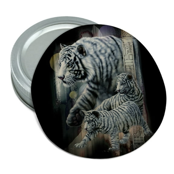 White Bengal Tigers Round Rubber Non-Slip Jar Gripper Lid Opener