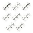 thumbnail image 1 of Whataatahia 8 Piezas Bisagras a tope Plegables de Metal engrosamiento pequeño para Puerta de Armario, Plata, 1 of 5