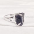 thumbnail image 3 of Blue Sapphire Ring, Rough Blue Sapphire Ring, September Birthstone, Boho Ring, 925 Sterling Silver, Womens Ring, Christmas, Thanksgiving, Handmade, Statement Jewelry, Rough Gemstone Jewelry, 3 of 5
