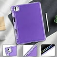 thumbnail image 6 of Allytechgroup for iPad Pro 11 Inch Clear Case 2024 (M4), [Built-in Pencil Holder] Anti Yellowing Slim Lightweight Shockproof Protective Back Cover for iPad Pro 11 2024 Women Men, Purple, 6 of 7