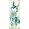 thumbnail image 2 of Tre Sorelle Studios 12x24 White Modern Wood Framed Museum Art Print Titled - Watercolor Iris Panel REV I, 2 of 4