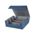 thumbnail image 4 of Deck Card Case Hold 1800+ Card Protection Holder Sturdy for Card Collectors Gift Blue Lined In Gray, 4 of 8