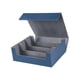 thumbnail image 5 of Estuche para 1800+, soporte protector para tarjetas de 11,5 x 10 x 4,2 pulgadas para tarjetas deportivas azul forrado en gris Hugo Estuche de baraja de cartas coleccionables, 5 of 10