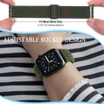 thumbnail image 5 of 2 Pack Nylon Stretchy Solo Loop Watch Band, Compatible with Apple Watch Series 1-9,SE,Ultra 38/40/41/42/44/45/49mm, Adjustable Replacement Strap for Women Men, 5 of 8