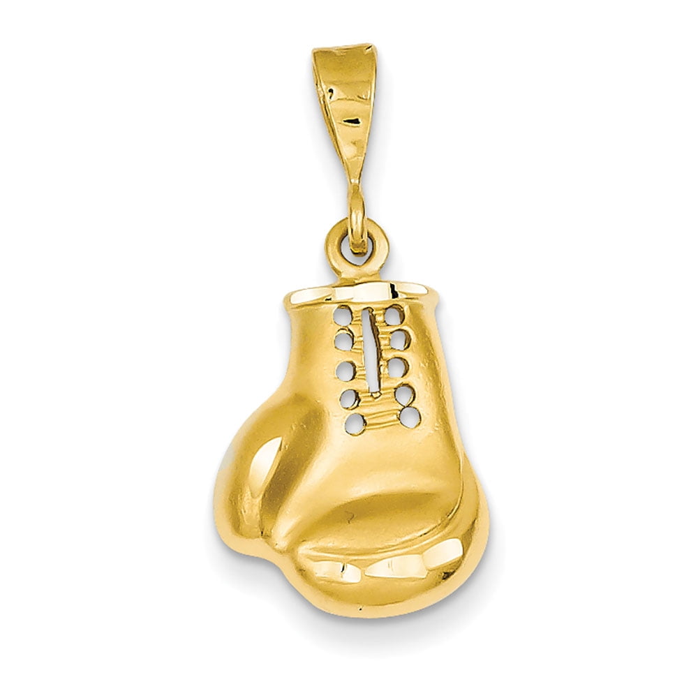 Jewelry Stores Network 14K Yellow Gold Boxing Glove Pendant 28x12mm