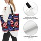 thumbnail image 3 of Easygdp American With Lips Bolsas Tote para Mujer, Bolsos de Hombro para Viaje, Bolsos de Mano de Gran Capacidad para Compras y Trabajo, 3 of 8