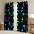thumbnail image 2 of Homewish Kawaii Animal Black Cat Black Out Curtains for Teens,Cartoon Pets Curtains Pack of 2 (42x63 Each),Abstract Gradient Bedroom Curtains,Ultra Soft Home Decor, 2 of 6