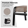 thumbnail image 4 of Patio Ottoman Outdoor Footstools Assembled Aluminum Footrest Small Seat for Balcony,Backyard 2 Pack Brown, 4 of 6