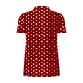 thumbnail image 4 of Mifsaly Womens Collared V Neck Short Sleeve Tops Summer Casual Polka Dot Print Shirts Slim Fit Work Office Blouse 2026 M, 4 of 5