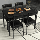 thumbnail image 2 of Juego de Comedor para 4 - Mesa Rectangular y Sillas Tapizadas para Apartamento, 2 of 9
