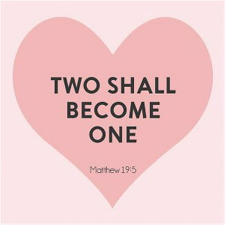 Card-Gift-Two Shall Become One (Matthew 19:6) (3  X 3