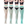 thumbnail image 1 of Grianlook Women Pantyhose See Through Mesh Sexy Fishnets Stockings Chic Charming High Waist High Thigh Stockings, 1 of 2