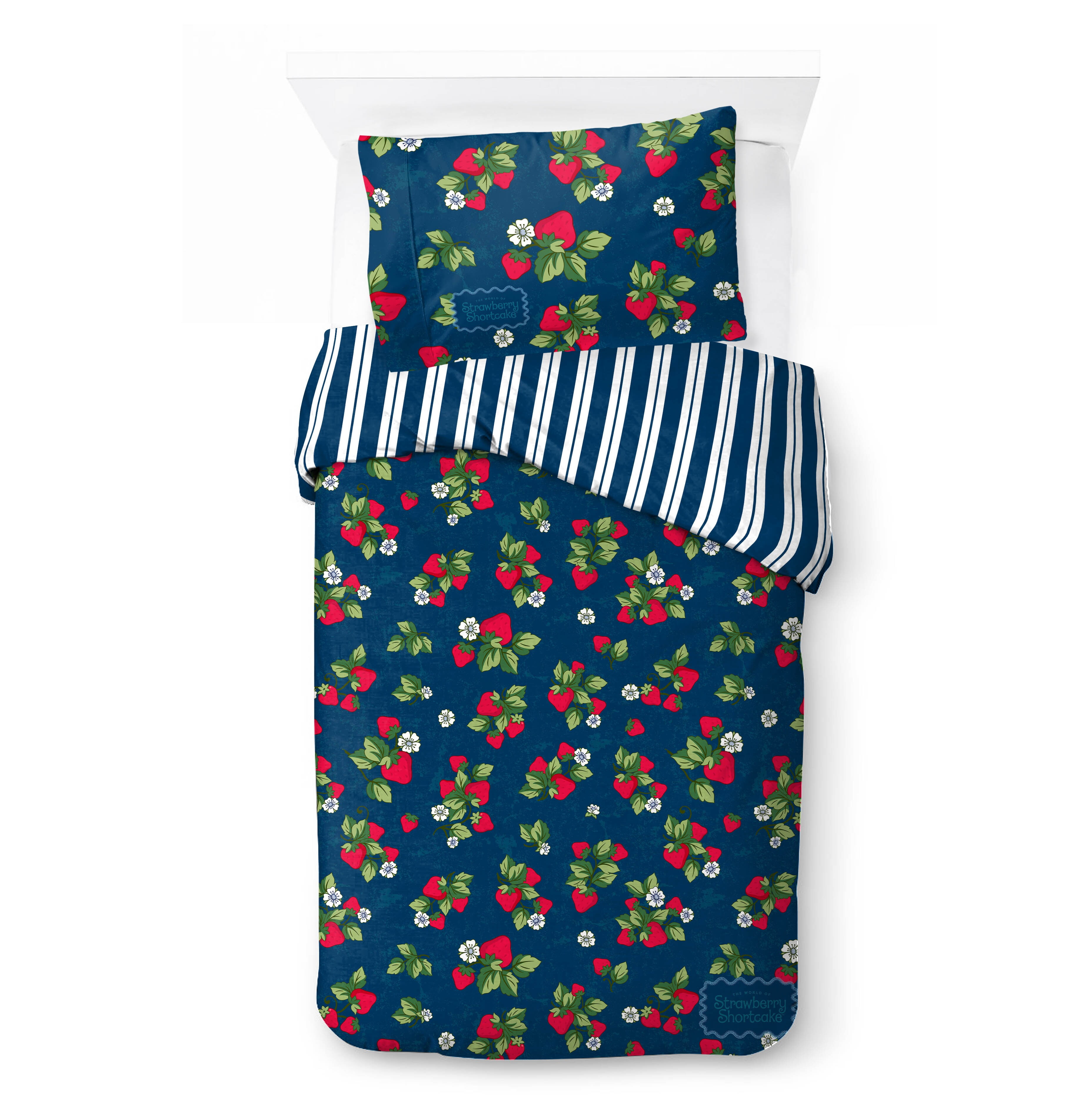 Wildbrain Strawberry Shortcake Berry Meadows 2 Piece Twin/Full Size Kids Comforter Set - Soft Kids Bedding