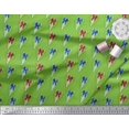 thumbnail image 2 of Soimoi Green Rayon Fabric Bow & Dots Printed Fabric 1 Yard 56 Inch Wide, 2 of 3