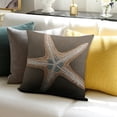 thumbnail image 3 of Creowell Starfish Throw Pillow Cover for Home Sofa Couch Linen 18x18in, 3 of 5