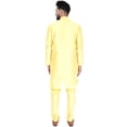 thumbnail image 2 of SKAVIJ Ensemble de Pyjama Kurta pour les Hommes Indiens Robe de Soirée Beige L, 2 of 6