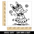thumbnail image 2 of Luau Hawaiian Hula Bunny with Lei Self-Inking Rubber Stamp Ink Stamper - Red Ink - Large 1-1/2 Inch, 2 of 7