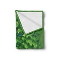thumbnail image 2 of Golf Soft Flannel Fleece Throw Blanket, Layout of a Setting with Water Hazards Trees Design Fairway Perspective, Cozy Plush for Indoor and Outdoor Use, 50" x 60", Green and Lime Green, by Ambesonne, 2 of 5