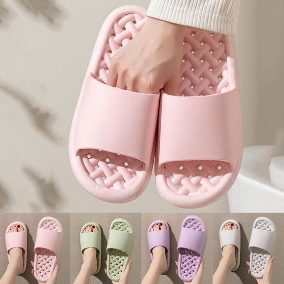 Lenago House Slippers for Women Shower Shoes Sandals with Drain Holes Waterproof Quick Dry Bathing Slippers Bathroom House Shoes Beach Sandals