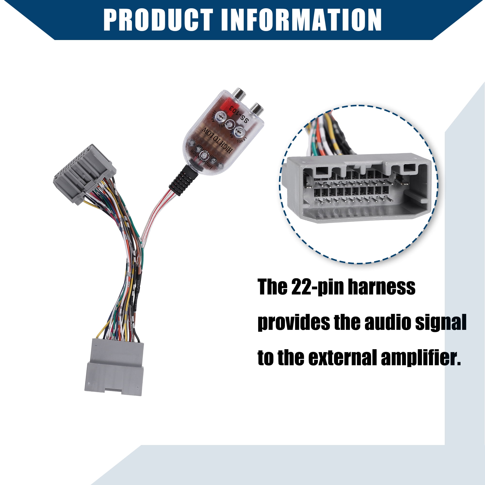 Unique Bargains Radio Add A Subwoofer Amplifier Harness for Chrysler