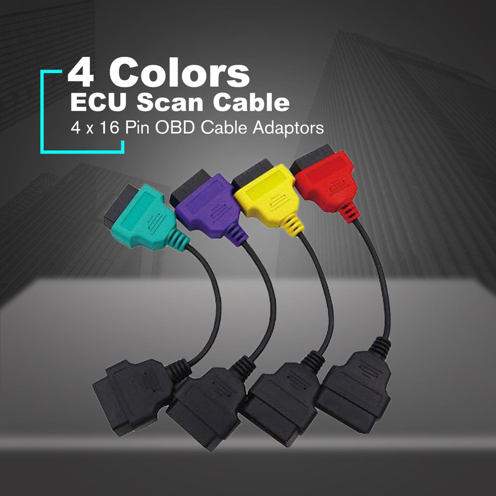 FiatEcuScan 4 coloured cables plus KKL 