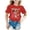 Rouge, variante sur Hauts pour Filles – Tee-Shirt à Manches Courtes Col Rond pour Enfants avec Imprimé Joyeux pour Usage Quotidien
