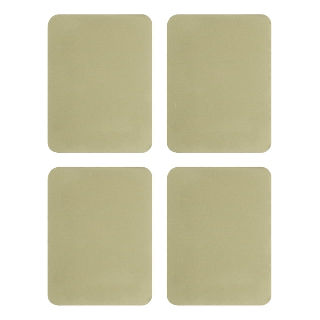 Uxcell 4Pcs Parches de planchar para reparación de ropa, parche de tela de algodón para ropa, pantalones y bolsas, 5x4 pulgadas color caqui