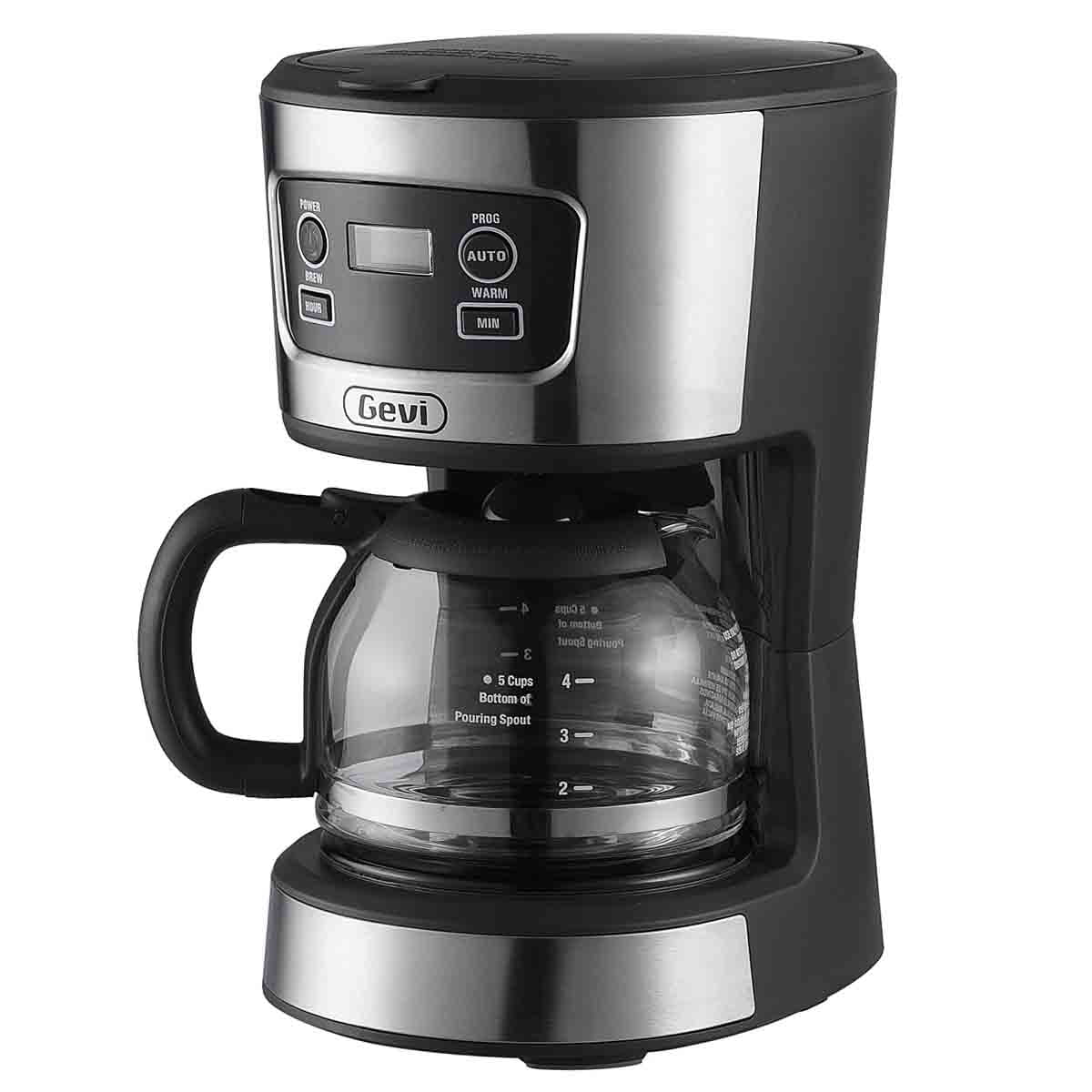 Coffee Maker, 5 Cup Programmable Coffee Machine, gery