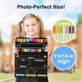thumbnail image 6 of First Day of School Board Sign 11"x14" Double Sided Reusable and Erasable 1st First & Last Day Chalkboard Sign with 7 Liquid Chalk Markers Photo Prop Gift Back to School Supplies DIY Board for Kinder, 6 of 11