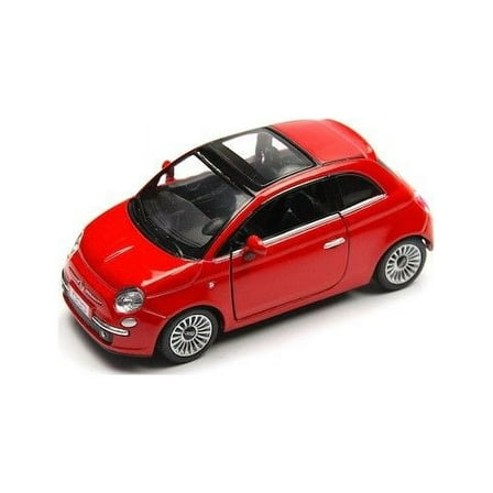 5" Kinsmart 2007 Fiat 500 Diecast Model Toy Car 1:28 Red