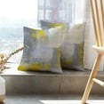 thumbnail image 3 of Grey and Yellow Abstract Art Pillow Cover, Gray Modern Artwork Decorative Throw Pillows Cushion Cover for Bedroom Sofa Living Room 16 x 16 Inch Set of 2, 3 of 4
