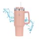 thumbnail image 1 of Termo para Cafe y Agua de Acero Inoxidable con Tapa Hermetica Popote y Agarradera para Frio y Caliente de Doble Pared Acabado Mate 1 L Rosa GAON, 1 of 5
