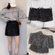 thumbnail image 3 of SGACAI Falda corta negra elegante con lentejuelas y brillo para mujer, 3 of 6