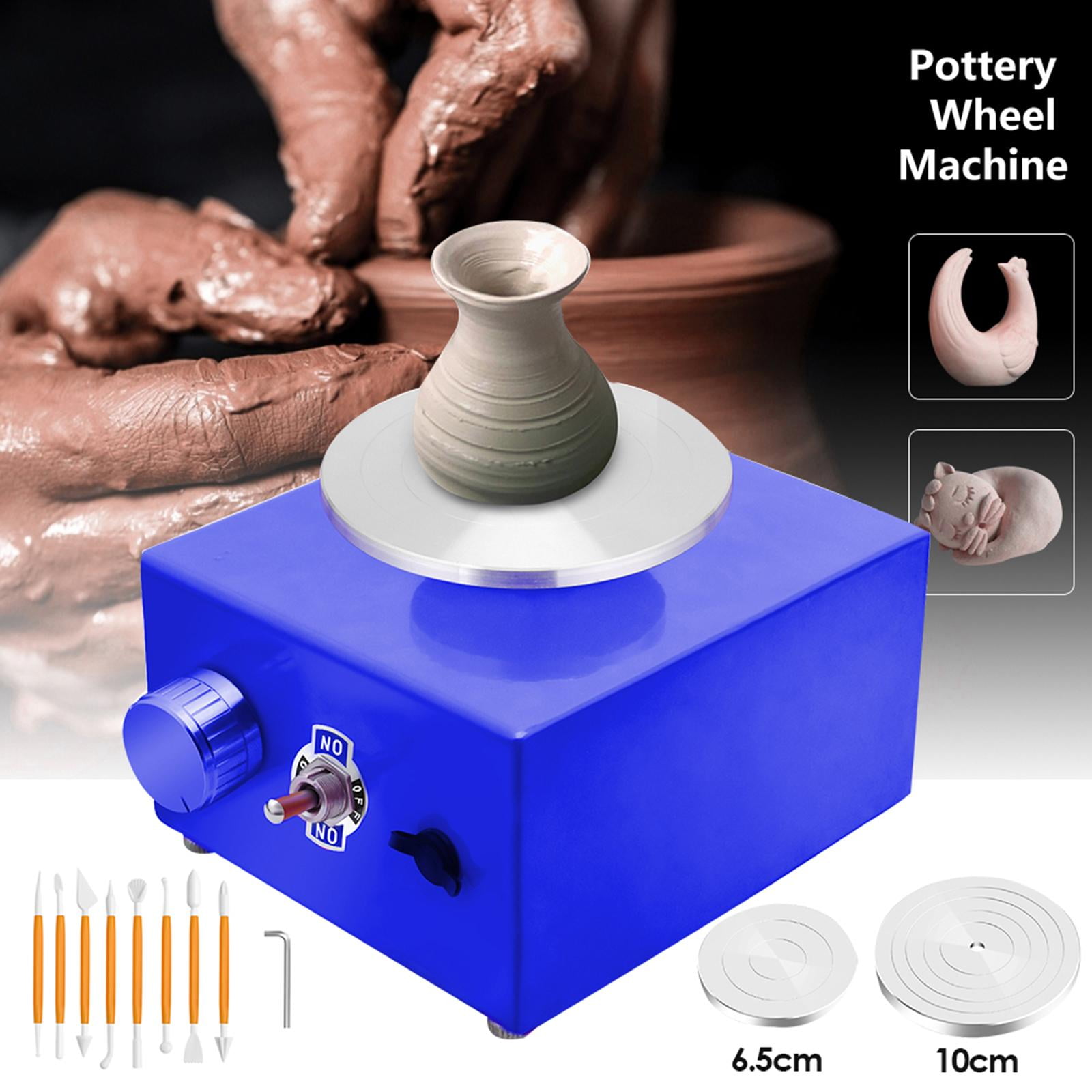 FVDPWYE DIY Electric Pottery Wheel Ceramic Machine Work Clay Art Craft Shaping Too Blue