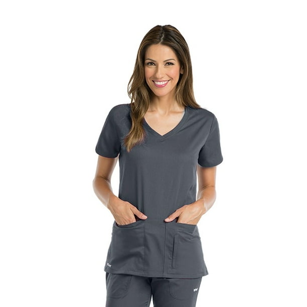 Greys Active Grey's Active Women's 4 Pocket Knit Side Panel VNeck