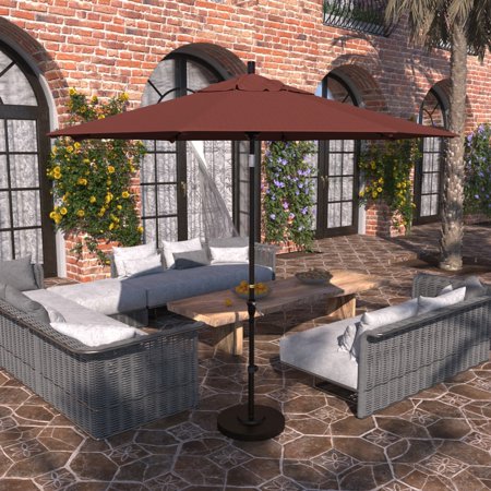Havenside Home North Bend 9-foot Crank Open Auto-tilt Bronze Patio Umbrella by Terrace Adobe