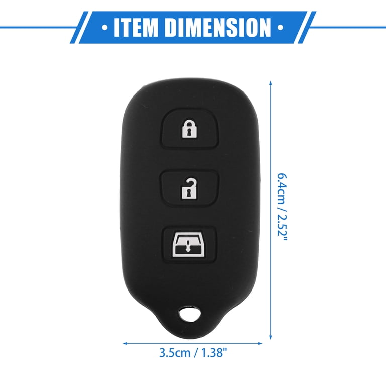 Replacement Black Key Fob Shell/Case For 2000-2004 Toyota 4Runner (Fits HYQ12BBX, HYQ12BAN, HYQ1512Y)