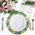thumbnail image 5 of Ryvnso Daisy Flowers Round Plate Mats Dining Table Placemat Set of 6 for Holiday Decoration, 5 of 7