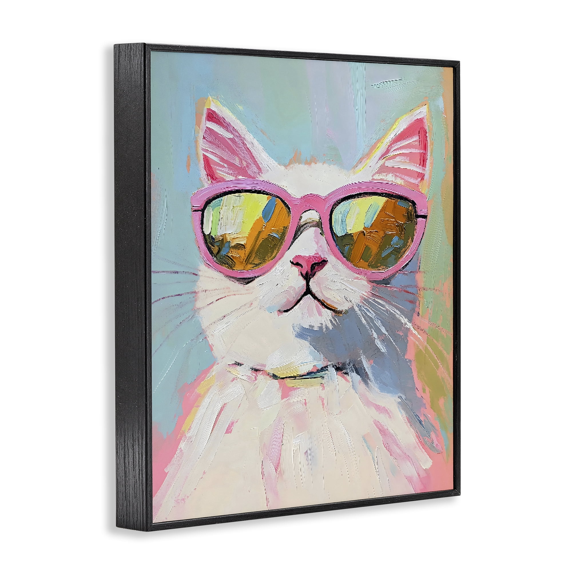 Stupell Industries Cool Cat in Sunglasses Black Framed Giclee Art, design by The Prints Vibe