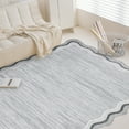 thumbnail image 4 of Washable Living Room Rug 8x10 Large Modern Scalloped Area Rugs with Non-Slip Backing, Stain-Resistant Foldable Floor Mat, Contemporary Low Pile Indoor Carpet for Bedroom, Office, Grey, 4 of 8
