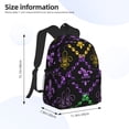 thumbnail image 4 of Easygdp Mardi Gra Geometric Casual Laptop Backpack, Large Capacity Schoolpack for School, Travel, Business, 4 of 8