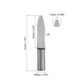 thumbnail image 2 of Uxcell Solid Carbide Wood Engraving Bit CNC Router 1.5mm, 2 of 5