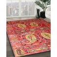 thumbnail image 3 of Ahgly Company Machine Washable Indoor Rectangle Traditional Ferrari Red Area Rugs, 7' x 9', 3 of 7