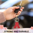 thumbnail image 5 of Uxcell Initial Letter Keychain, A-Z Alphabet Keyring Letter W Metal Key Chain for Women Girls Keys Handbags, Red, 5 of 7