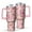 Pink Breast Cancer-3, variant on Pink Breast Cancer and Pioneer Flower Love Tumbler with Handle and Lid,40oz Double Wall Vacuum Insulated Tumbler,Cups Gift for Women and Men