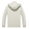 thumbnail image 6 of IROINNID Men's Windbreaker Hooded Lightweight Sun Protection Jacket Hard Shell Waterproof Mountain Outdoor Jacket,White, 6 of 8