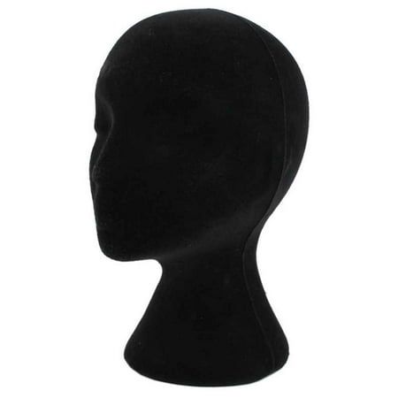 Manikin Head Styrofoam Clearance Female Styrofoam Foam Mannequin Manikin Head Model Wigs Glasses Display Stand Black Wigs for Women ()