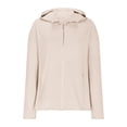 thumbnail image 4 of BADHUB Women Sun Protection Jacket Hoodie UPF 50+ Long Sleeve Zip Up Sun Shirt Clothing Lightweight Outdoor Athletic Jacket Beige XL, 4 of 7